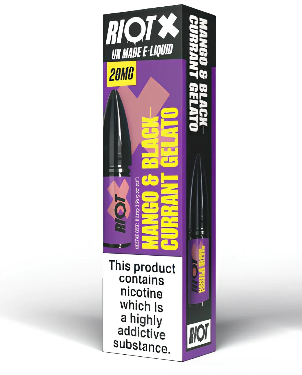 MANGO & BLACK CURRANT GELATO - RIOT X - 10ML NIC SALT E-LIQUID - 5MG | 10MG | 20MG BY RIOT SQUAD - Vapeslough