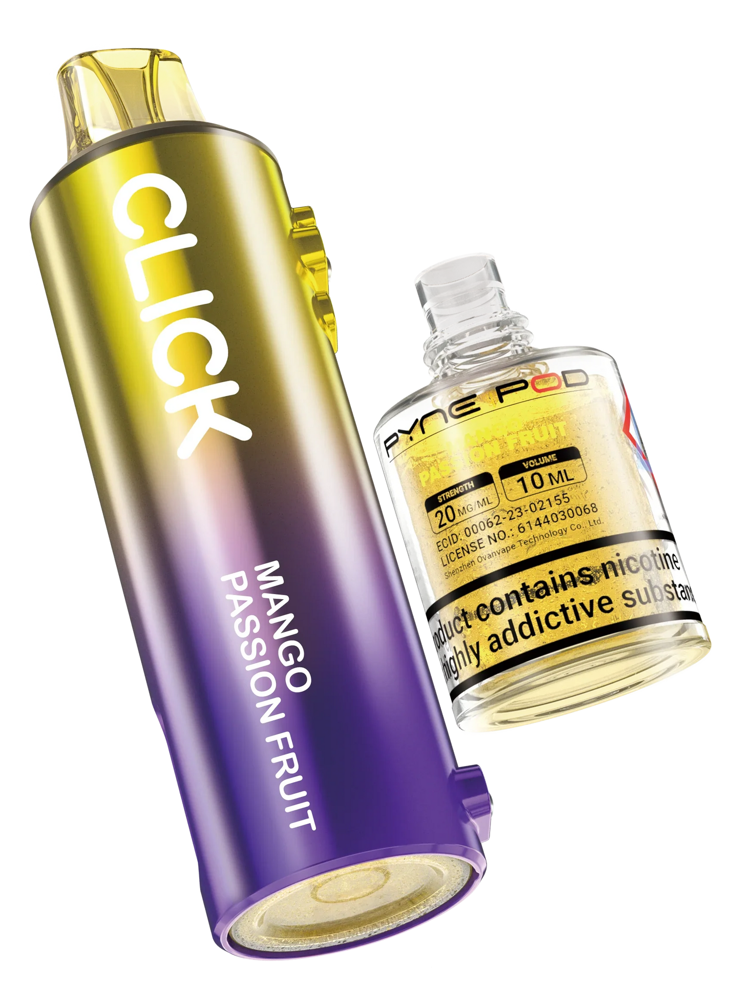 Mango Passion Fruit - Pyne Pod Click Prefilled Pod + Refill Container - Vapeslough
