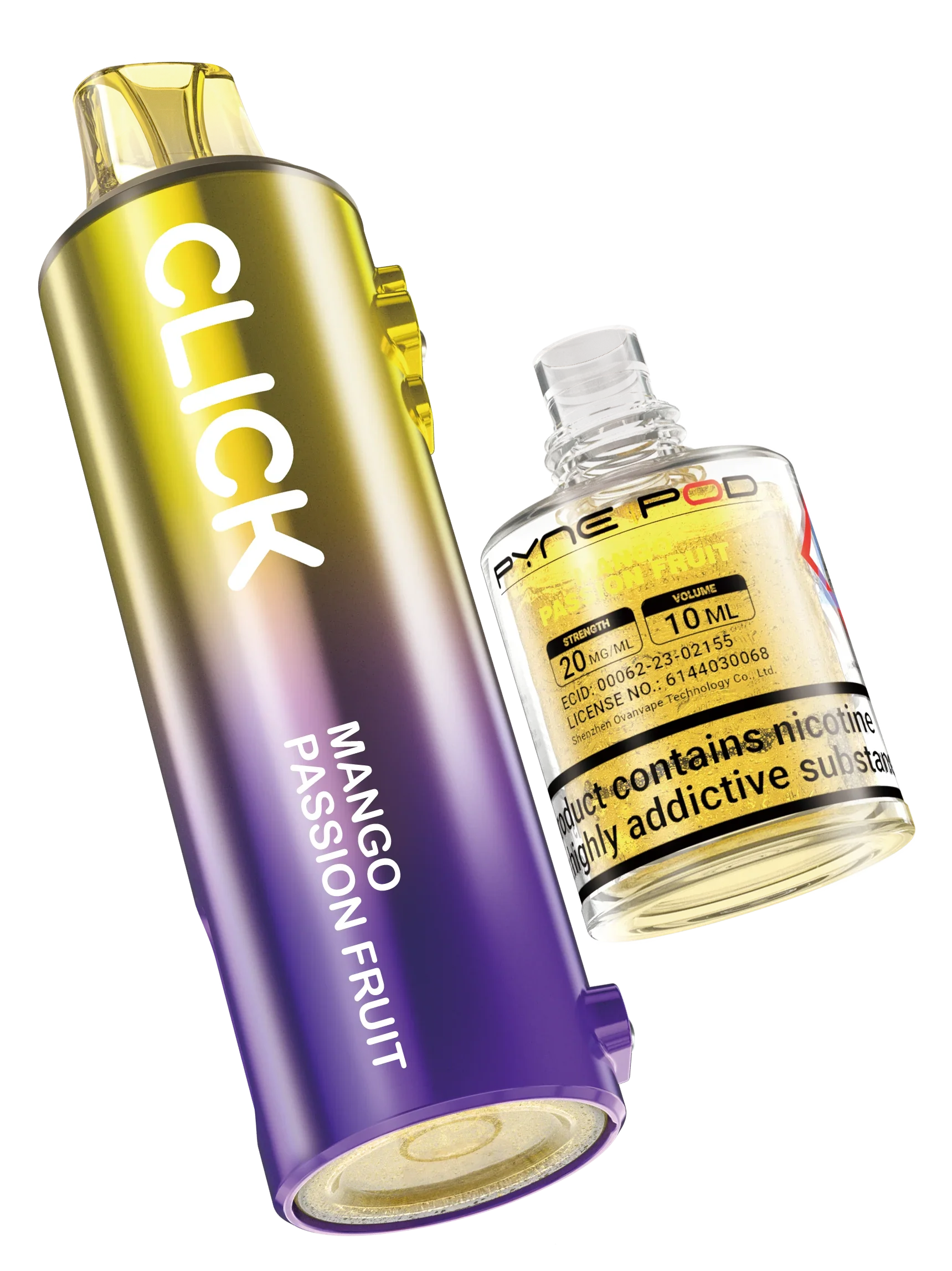 Mango Passion Fruit - Pyne Pod Click Prefilled Pod + Refill Container - Vapeslough