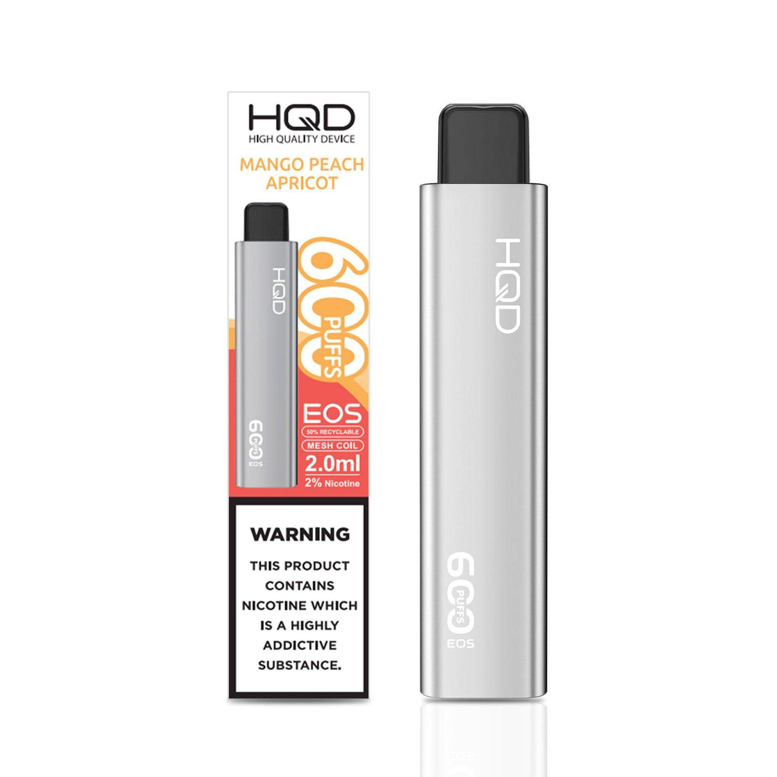 MANGO PEACH APRICOT - HQD EOS 600 DISPOSABLE VAPE - Vapeslough