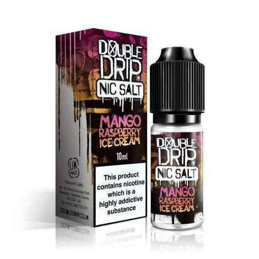 MANGO RASPBERRY ICE CREAM 10ML NIC SALT E-LIQUID BY DOUBLE DRIP - Vapeslough