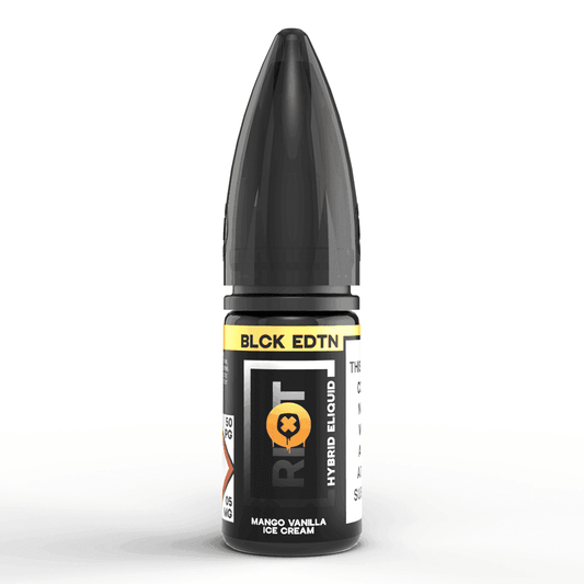 MANGO VANILLA ICE CREAM 10ML NIC SALT E-LIQUID - BLCK EDTN - 5MG | 10MG | 20MG BY RIOT SQUAD - Vapeslough