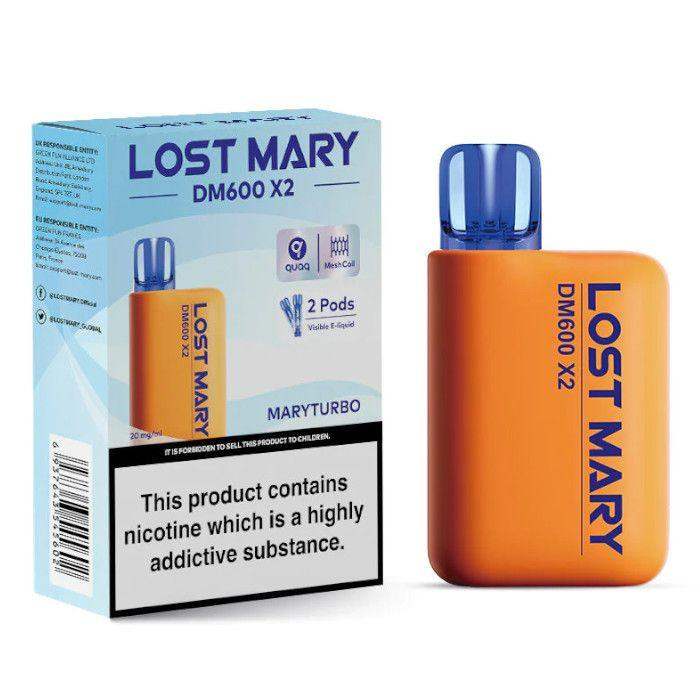 MARYTURBO - LOST MARY DM600 X2 DISPOSABLE VAPE BY LOST MARY - 2% (20MG) - Vapeslough