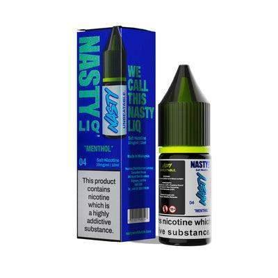MENTHOL 10ML E LIQUID NICOTINE SALT BY NASTY LIQ - Vapeslough