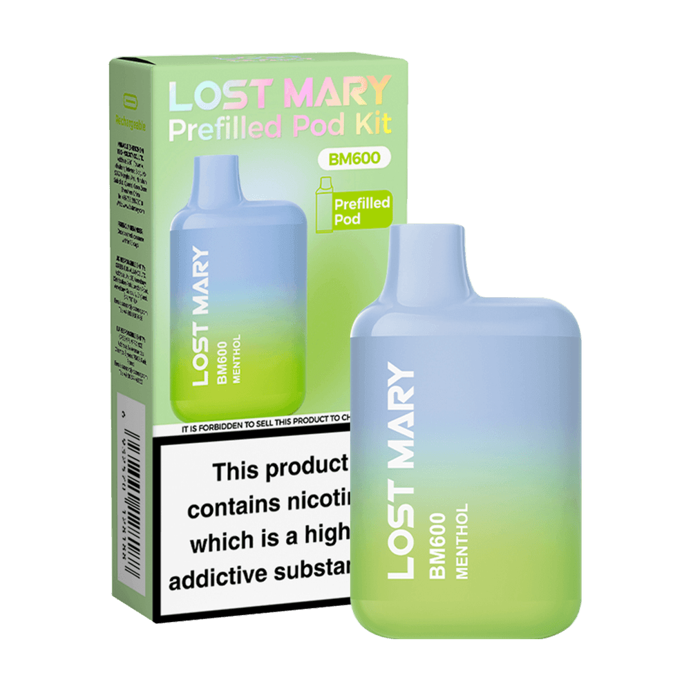 MENTHOL - LOST MARY BM600 PREFILLED POD KIT - Vapeslough