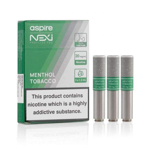 MENTHOL TOBACCO NEXI ONE CARTRIDGES - PACK OF 3 - Vapeslough