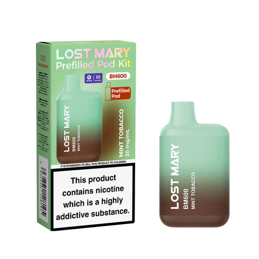 MINT TOBACCO - LOST MARY BM600 PREFILLED POD KIT - Vapeslough