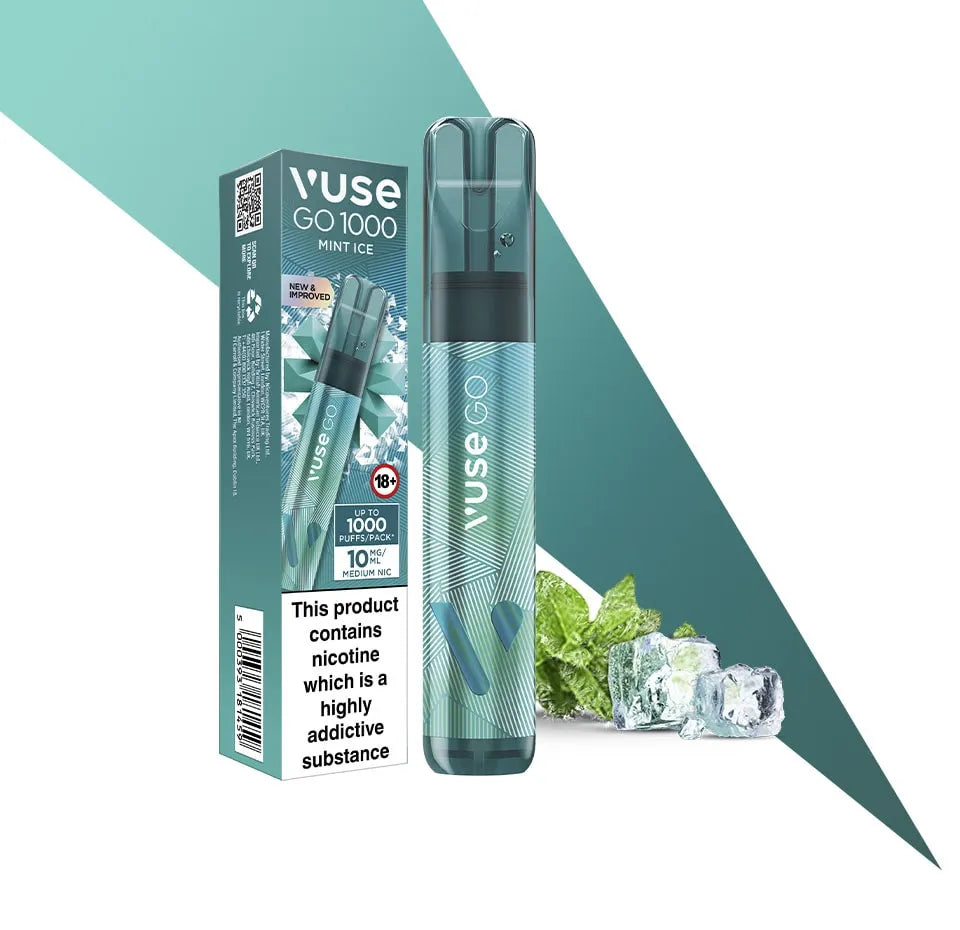 MINT ICE DISPOSABLE VAPE BY VUSE GO 1000 - 6MG | 10MG | 20MG