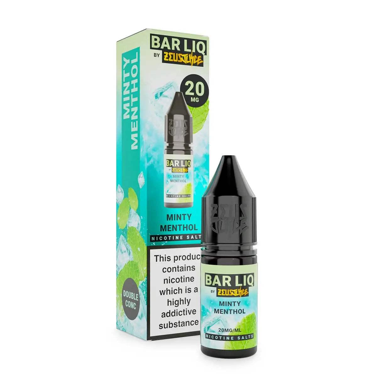MINTY MENTHOL 10ML E LIQUID NICOTINE SALT BY ZEUS JUICE - Vapeslough