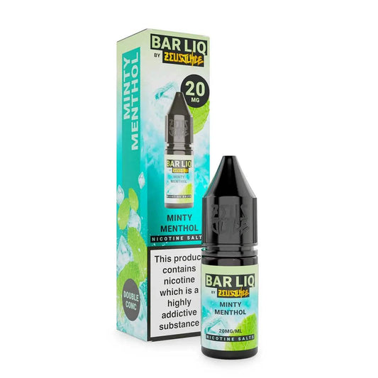 MINTY MENTHOL 10ML E LIQUID NICOTINE SALT BY ZEUS JUICE - Vapeslough