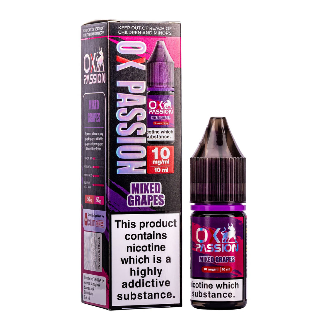 MIXED GRAPES 10ML NIC SALT BY OXVA OX PASSION 10MG(1%) | 20MG(2%)