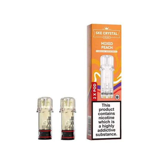 MIXED PEACH SKE CRYSTAL PLUS PODS (PACK OF 2) - Vapeslough
