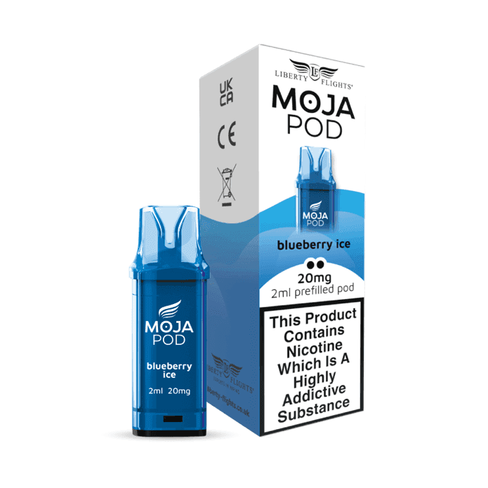 MOJA POD BLUEBERRY ICE PREFILLED POD 20MG(2%) BY LIBERTY FLIGHTS - Vapeslough