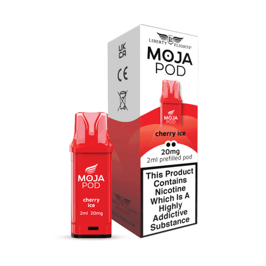 MOJA POD CHERRY ICE PREFILLED POD 20MG(2%) BY LIBERTY FLIGHTS - Vapeslough