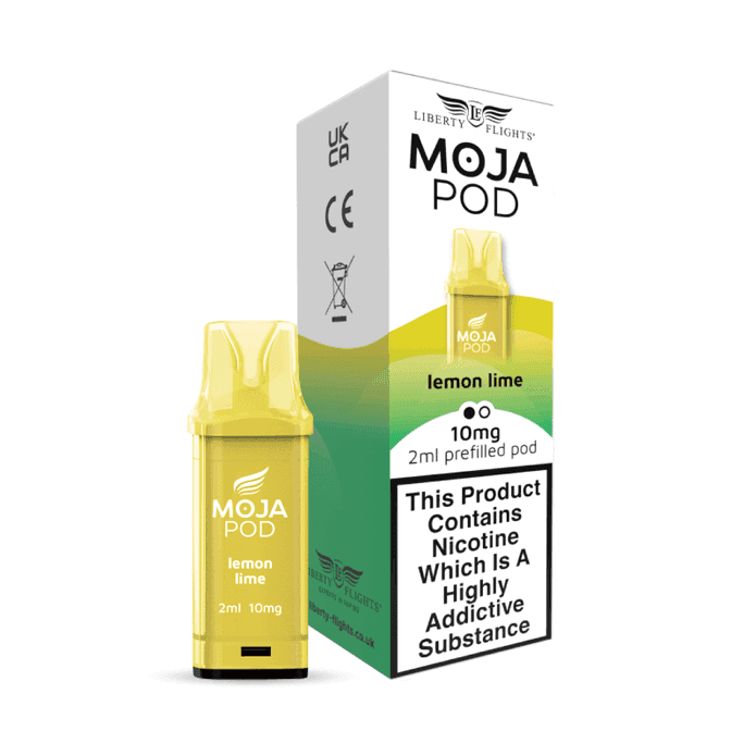 MOJA POD LEMON LIME PREFILLED POD 10MG(1%) BY LIBERTY FLIGHTS - Vapeslough