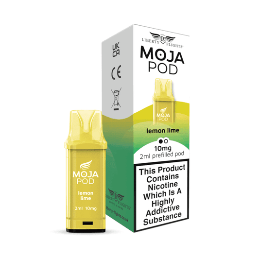MOJA POD LEMON LIME PREFILLED POD 10MG(1%) BY LIBERTY FLIGHTS - Vapeslough