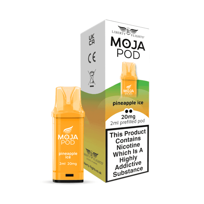 MOJA POD PINEAPPLE ICE PREFILLED POD 10MG(1%) BY LIBERTY FLIGHTS - Vapeslough