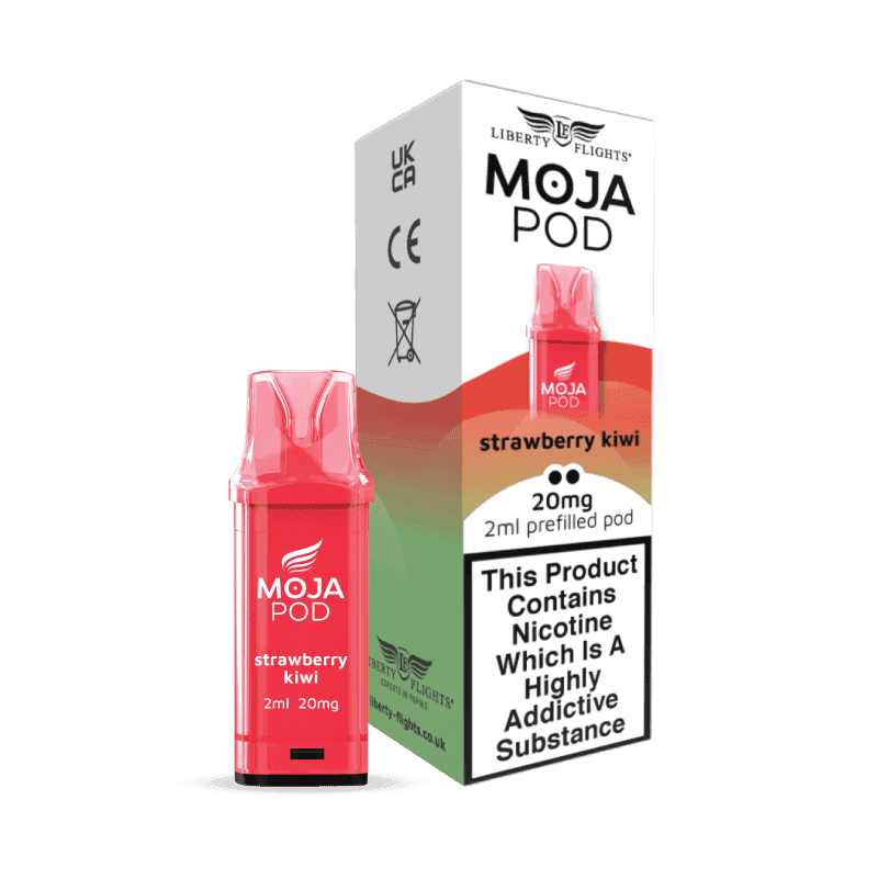 MOJA POD STRAWBERRY KIWI PREFILLED POD 20MG(2%) BY LIBERTY FLIGHTS - Vapeslough