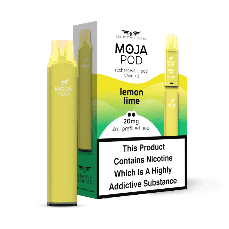 MOJA POD SYSTEM + LEMON LIME PREFILLED POD 20MG(2%) BY LIBERTY FLIGHTS - Vapeslough