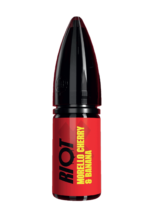 MORELLO CHERRY & BANANA - RIOT X - 10ML NIC SALT E-LIQUID - 5MG | 10MG | 20MG BY RIOT SQUAD - Vapeslough