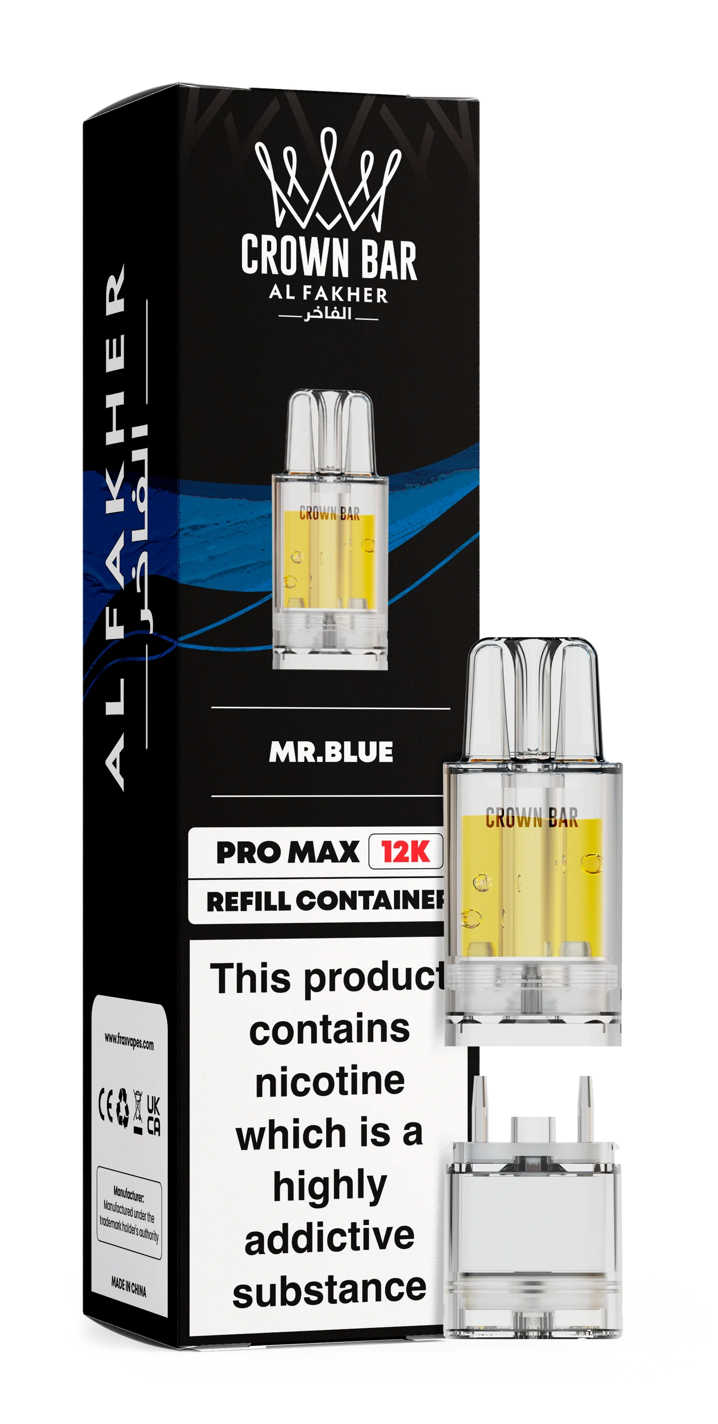 Mr Blue Al Fakher Crown Bar Pro Max 12K Refill Pod - Vapeslough