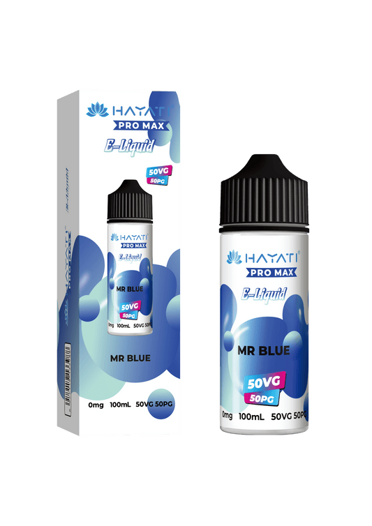 MR BLUE - HAYATI PRO MAX 100ML SHORT FILL - 50/50PG/VG E-LIQUID - Vapeslough