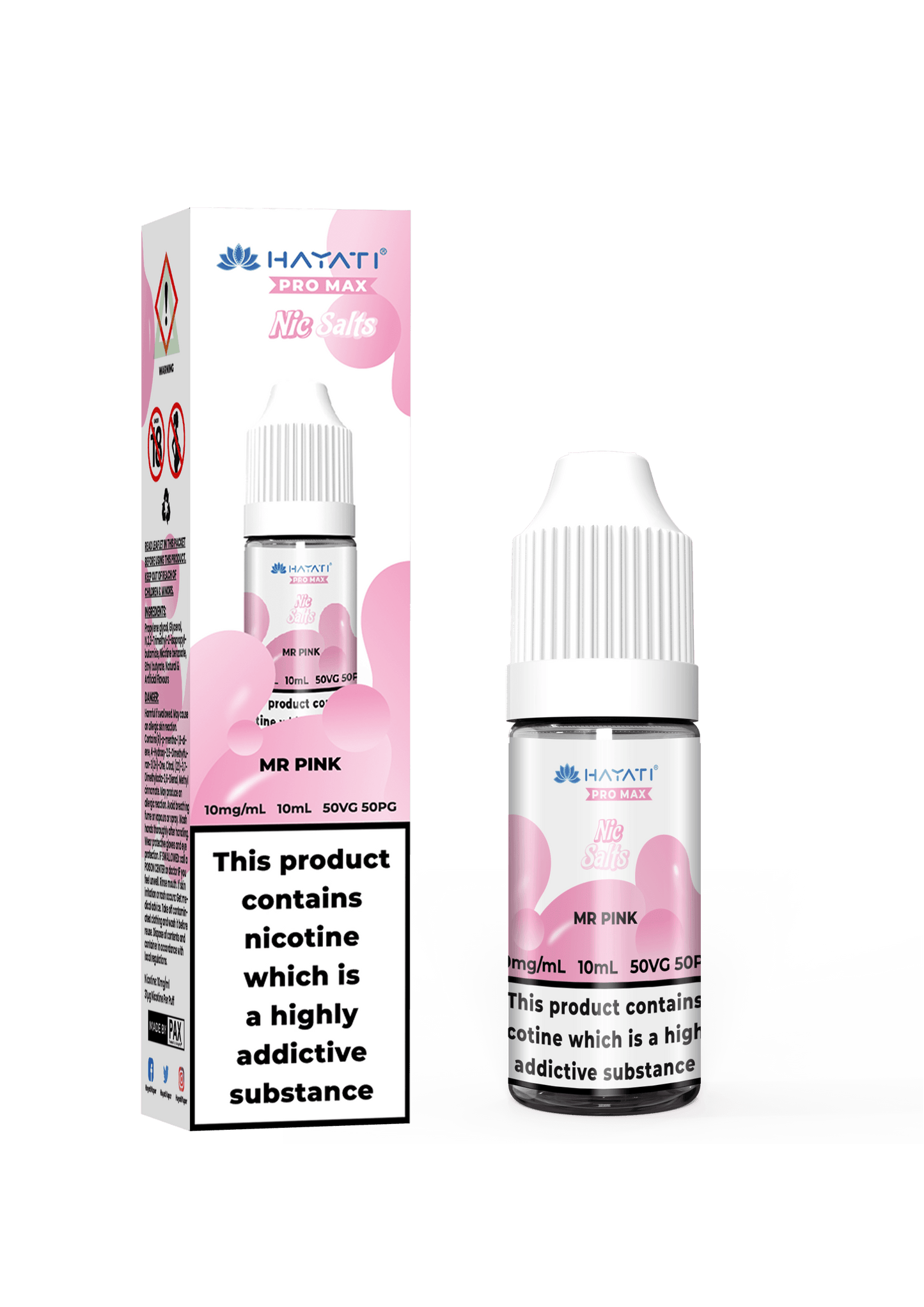 MR PINK 10ML NIC SALT BY HAYATI PRO MAX 10MG(1%) | 20MG(2%) - Vapeslough