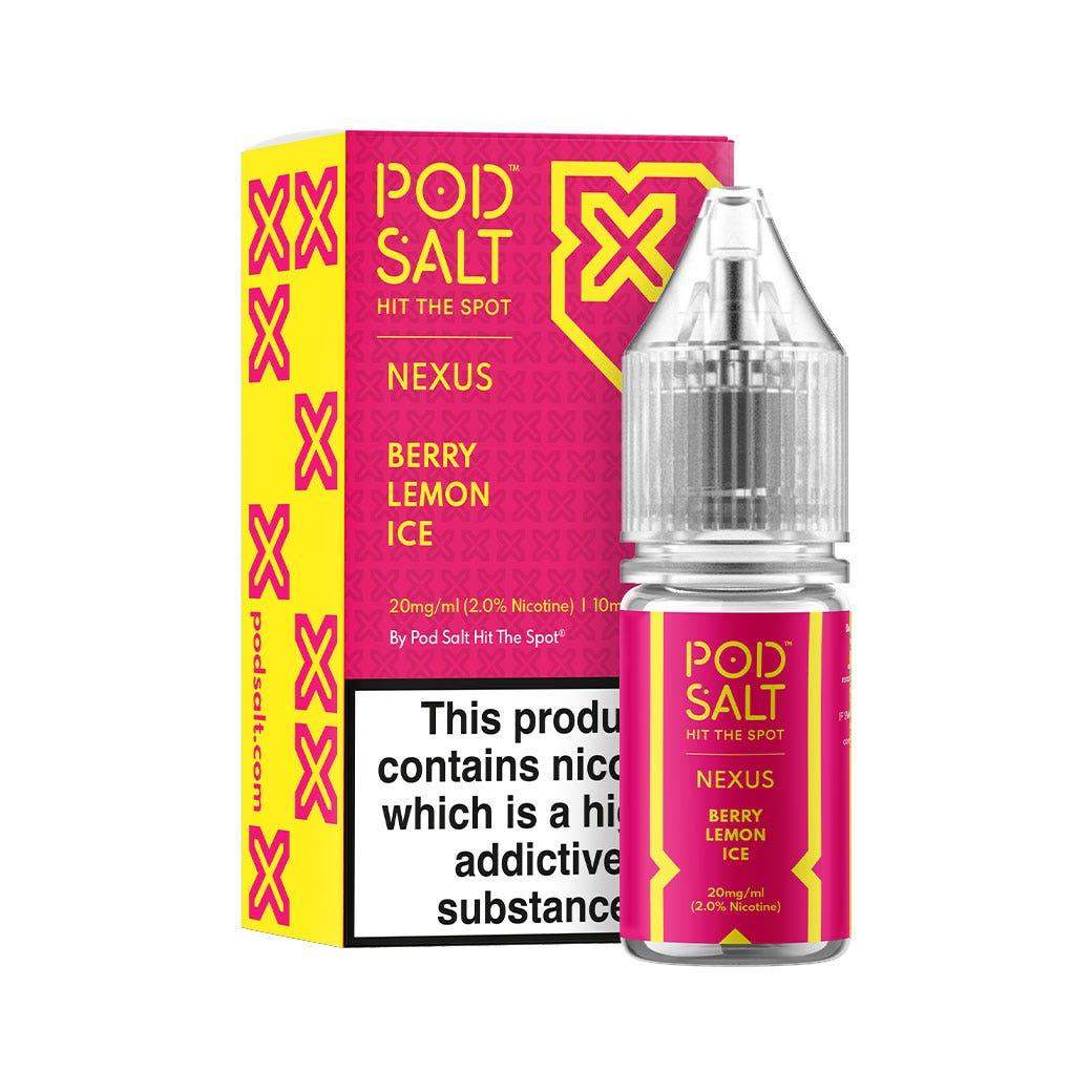 NEXUS BERRY LEMON ICE 10ML NICOTINE SALT E-LIQUID BY POD SALT - Vapeslough