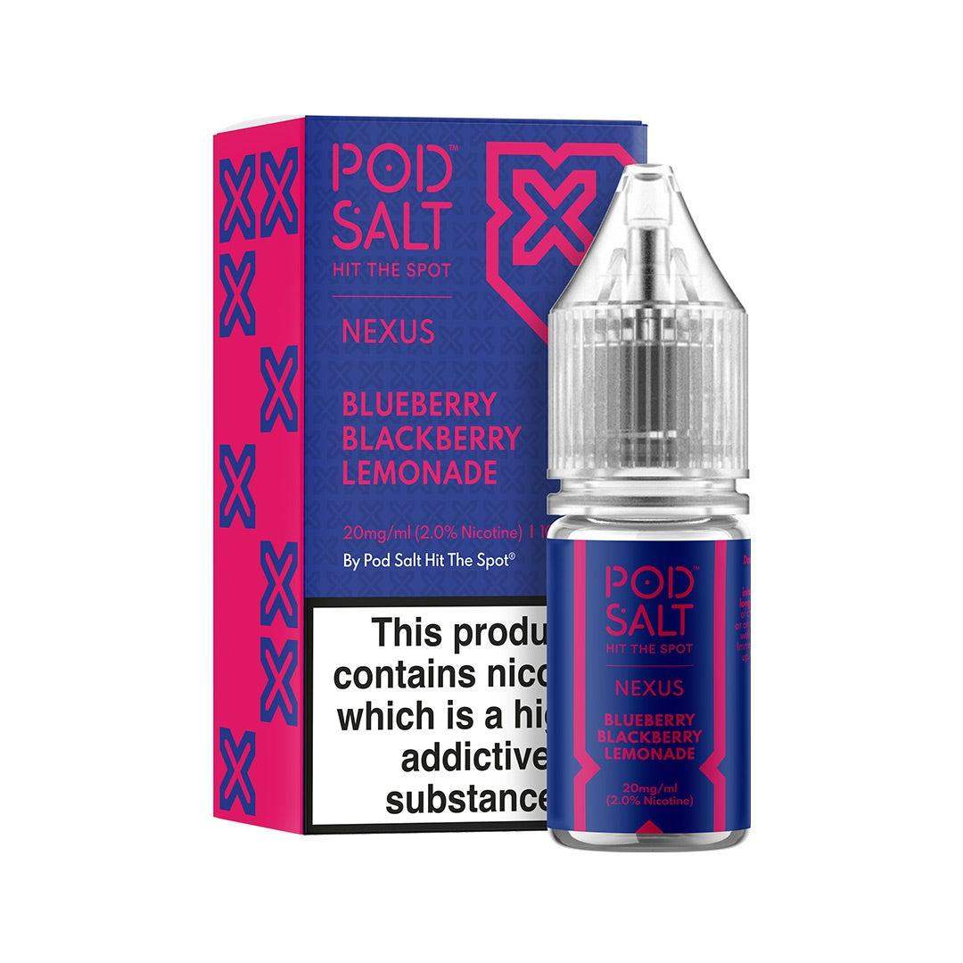 NEXUS BLUEBERRY BLACKBERRY LEMONADE 10ML NICOTINE SALT E-LIQUID BY POD SALT - Vapeslough