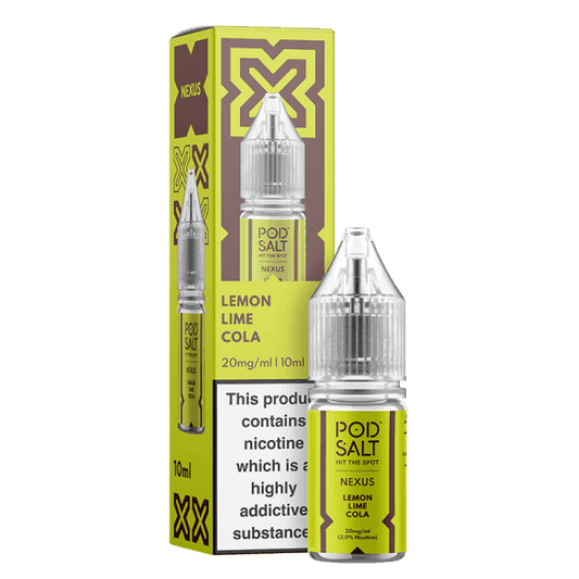 NEXUS LEMON LIME COLA ICE 10ML NICOTINE SALT E-LIQUID BY POD SALT - Vapeslough
