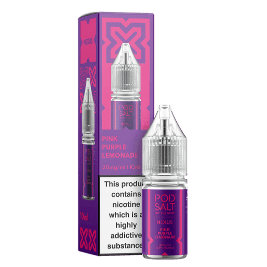 NEXUS PINK PURPLE LEMONADE 10ML NICOTINE SALT E-LIQUID BY POD SALT - Vapeslough