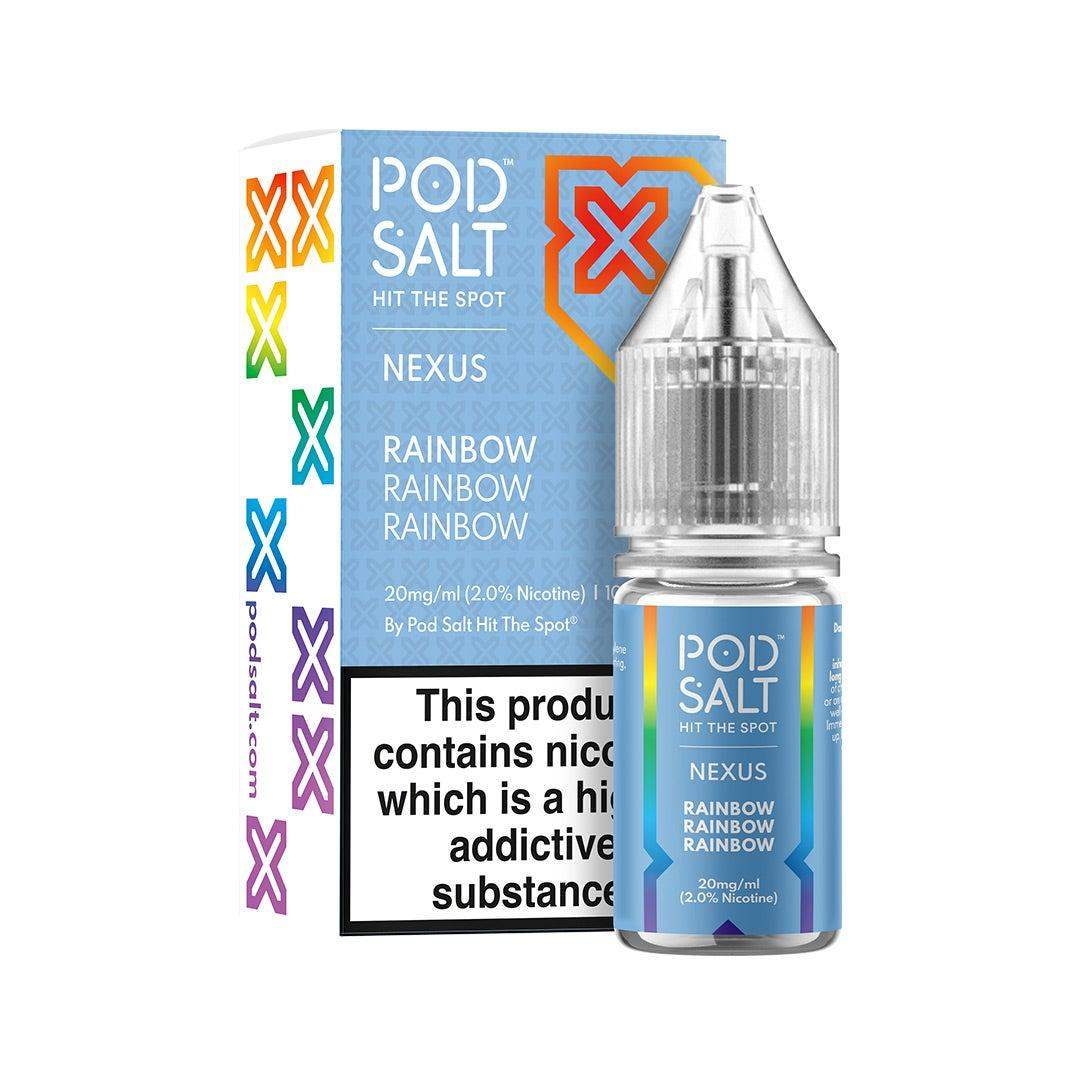 NEXUS RAINBOW 10ML NICOTINE SALT E-LIQUID BY POD SALT - Vapeslough