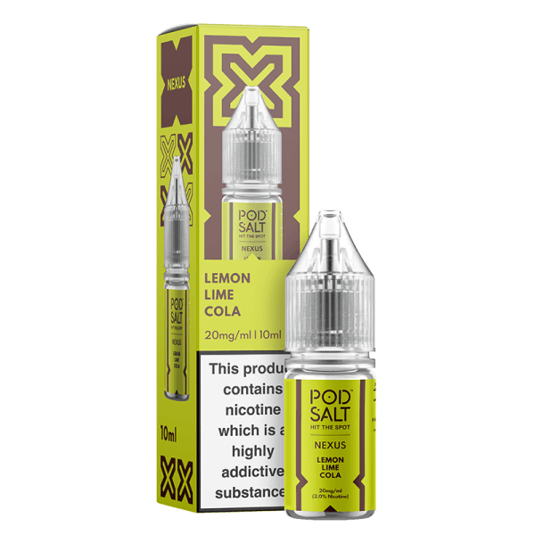 NEXUS LEMON LIME COLA ICE 10ML NICOTINE SALT E-LIQUID BY POD SALT