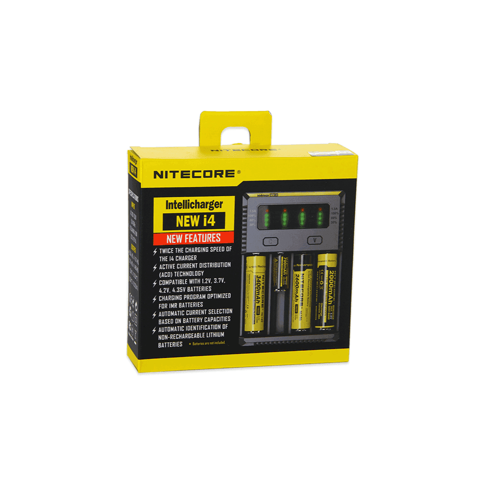 NITECORE INTELLICHARGER NEW I4 LI-ION/NIMH 4-SLOT BATTERY CHARGER - Vapeslough