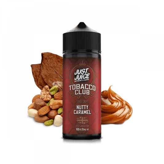 NUTTY CARAMEL TOBACCO 100ML SHORT FILL E-LIQUID BY JUST JUICE - Vapeslough