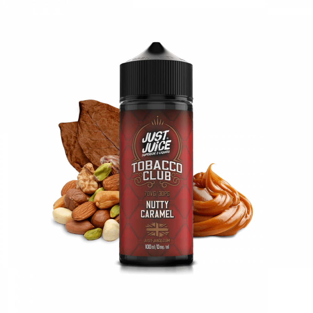 NUTTY CARAMEL TOBACCO 100ML SHORT FILL E-LIQUID BY JUST JUICE - Vapeslough