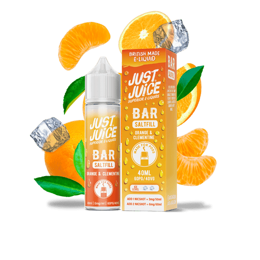 ORANGE & CLEMENTINE - 40ML BAR SALTFILL E-LIQUID BY JUST JUICE - Vapeslough