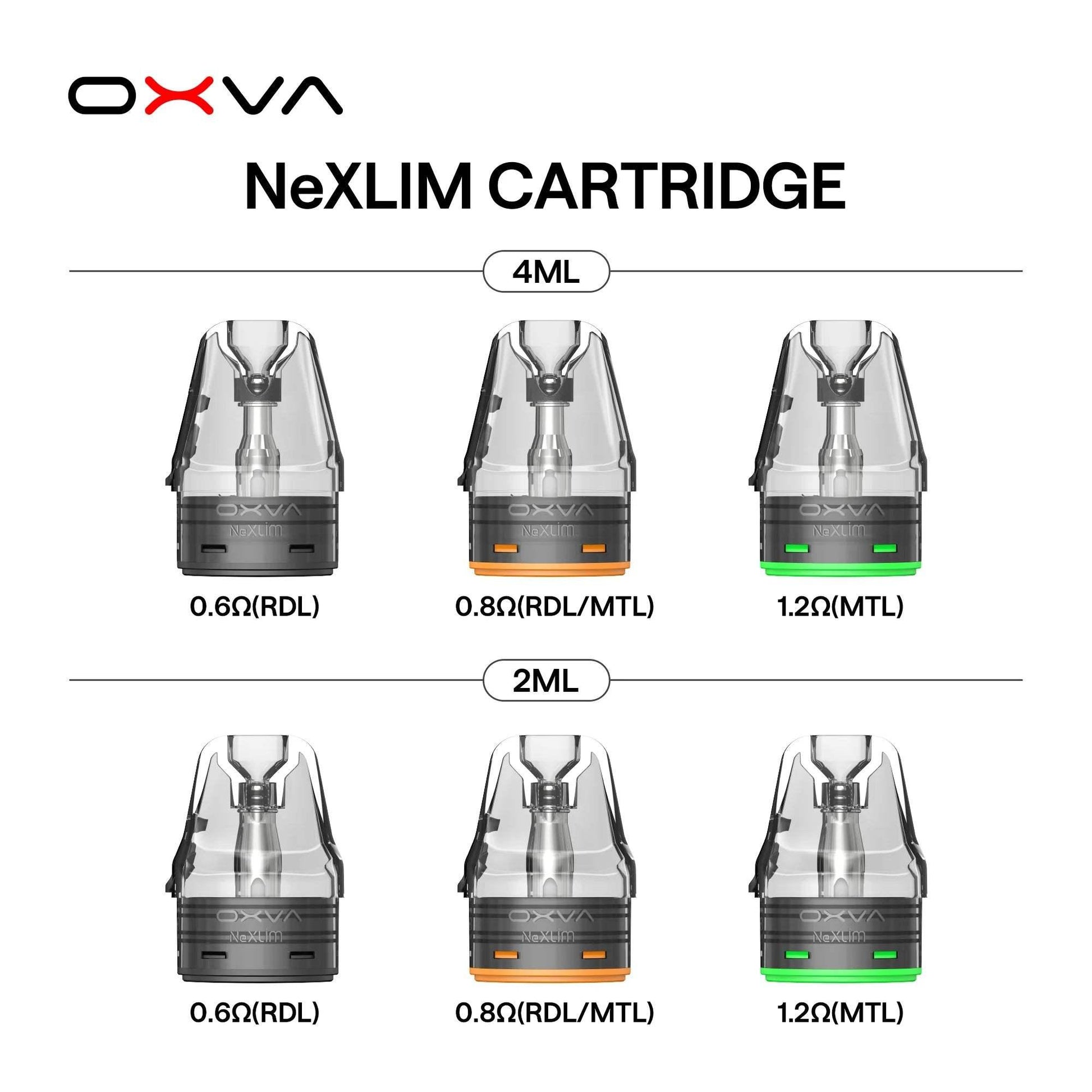 OXVA NEXLIM PODS CARTRIDGES - PACK OF 3 - Vapeslough