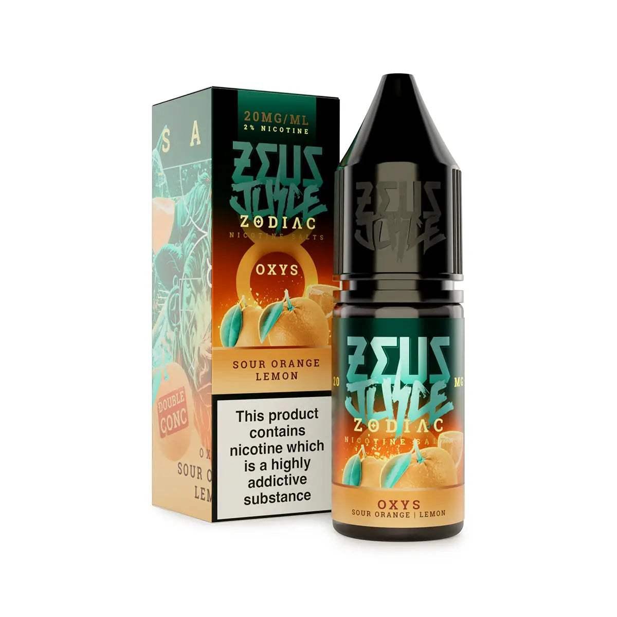 OXYS 10ML E LIQUID NICOTINE SALT BY ZEUS JUICE - Vapeslough