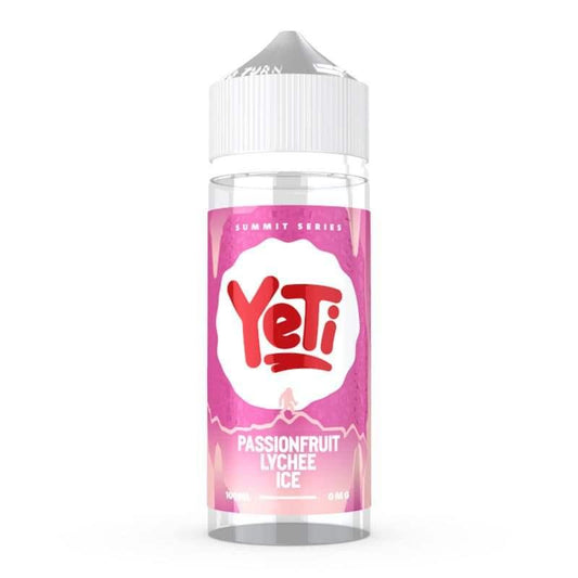 PASSION FRUIT LYCHEE ICE 100ML SHORT FILL E-LIQUID BY YETI SUMMIT SERIES - Vapeslough