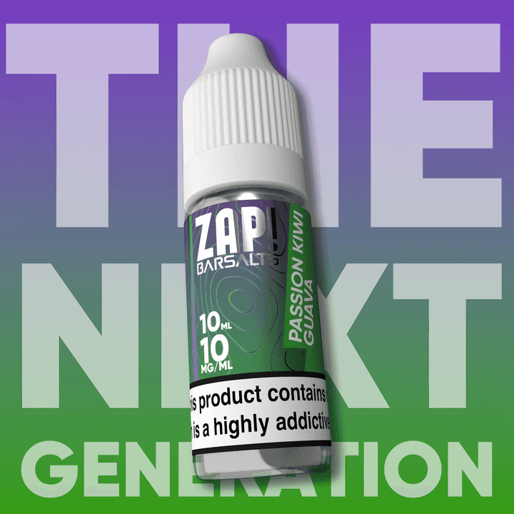 PASSION KIWI GUAVA ZAP! 10ML BAR NIC SALT E-LIQUID BY ZAP! - 10MG | 20MG - Vapeslough