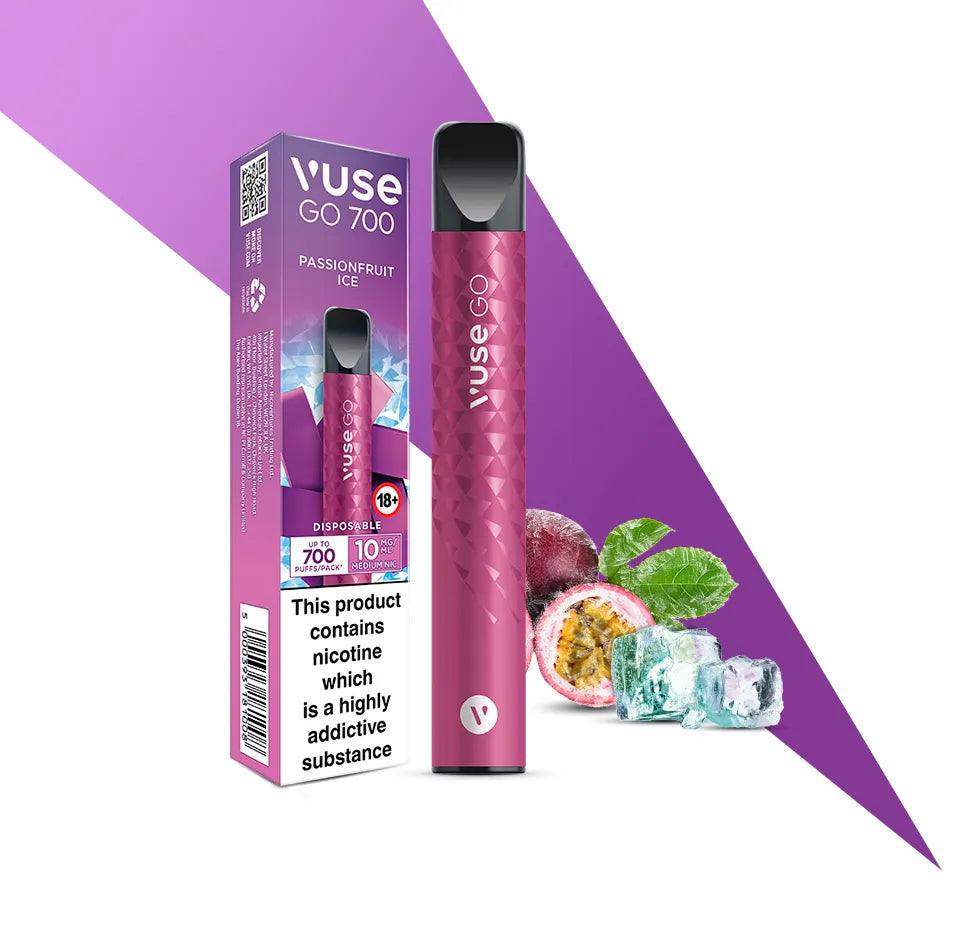 PASSIONFRUIT ICE DISPOSABLE VAPE BY VUSE GO 700 - 10MG - Vapeslough