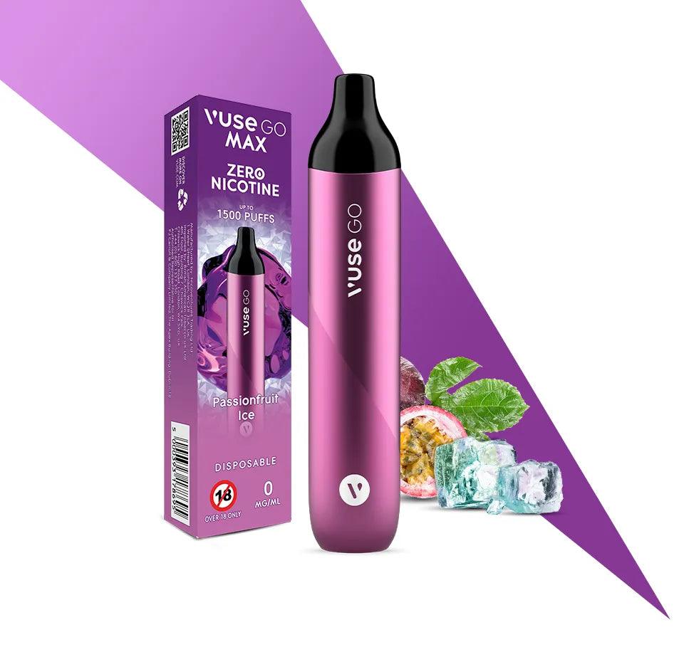 PASSIONFRUIT ICE VUSE GO MAX DISPOSABLE VAPE BY VUSE - ZERO NICOTINE - Vapeslough