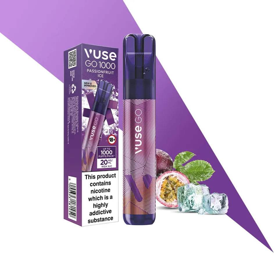 PASSIONFRUIT ICE DISPOSABLE VAPE BY VUSE GO 1000 - 10MG | 20MG