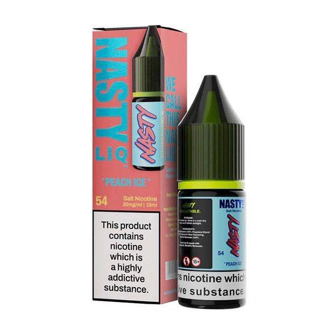 PEACH ICE 10ML E LIQUID NICOTINE SALT BY NASTY LIQ - Vapeslough