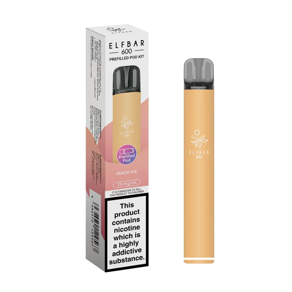 PEACH ICE - ELFBAR 600 PREFILLED POD KIT - Vapeslough