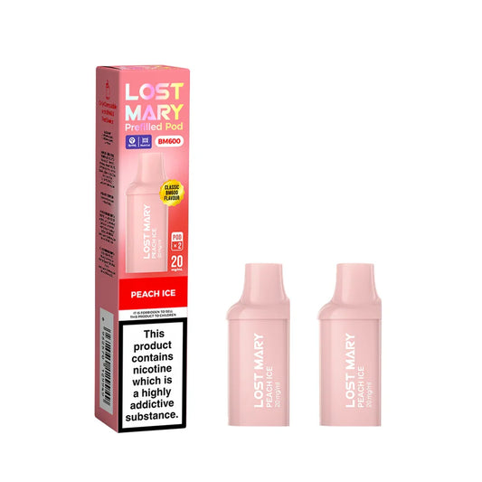 PEACH ICE LOST MARY BM600 PODS (PACK OF 2) - Vapeslough