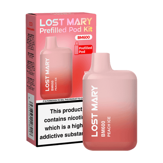 PEACH ICE - LOST MARY BM600 PREFILLED POD KIT - Vapeslough