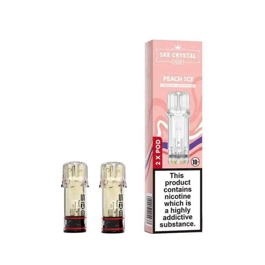 PEACH ICE SKE CRYSTAL PLUS PODS (PACK OF 2) - Vapeslough
