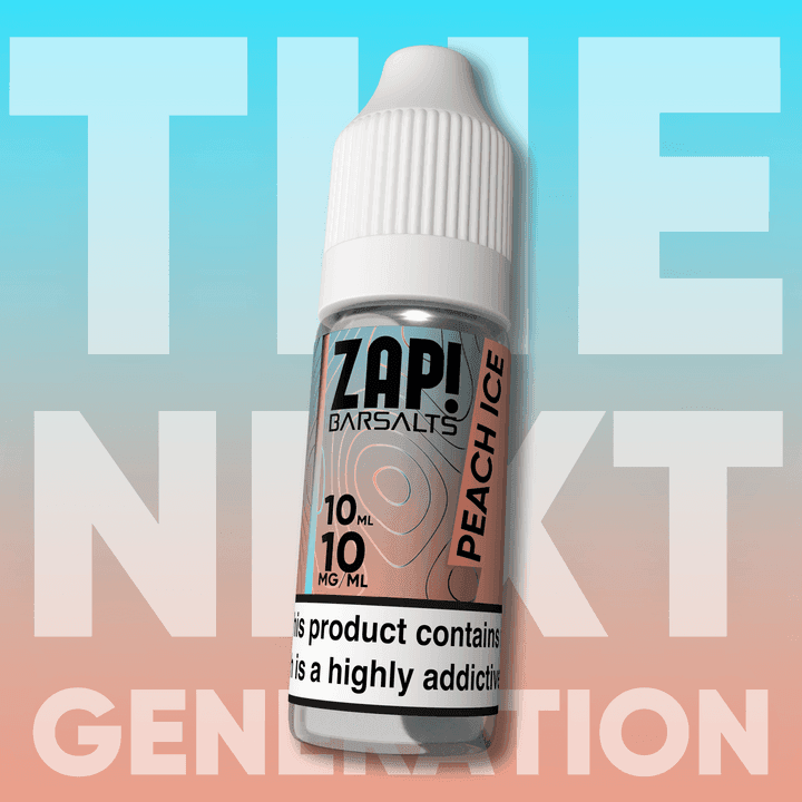 PEACH ICE ZAP! 10ML BAR NIC SALT E-LIQUID BY ZAP! - 10MG | 20MG - Vapeslough